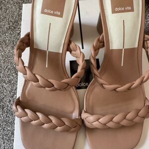 Dolce Vita Women's Nude Braided Heels